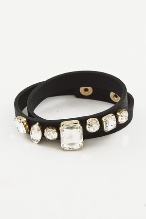 Jeweled Double Strap Bracelet
